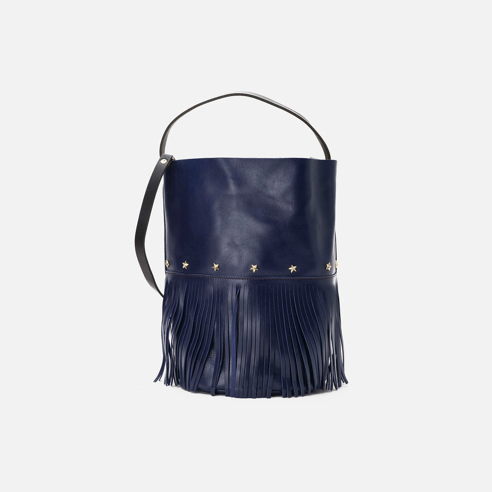 Bucket fringes azul