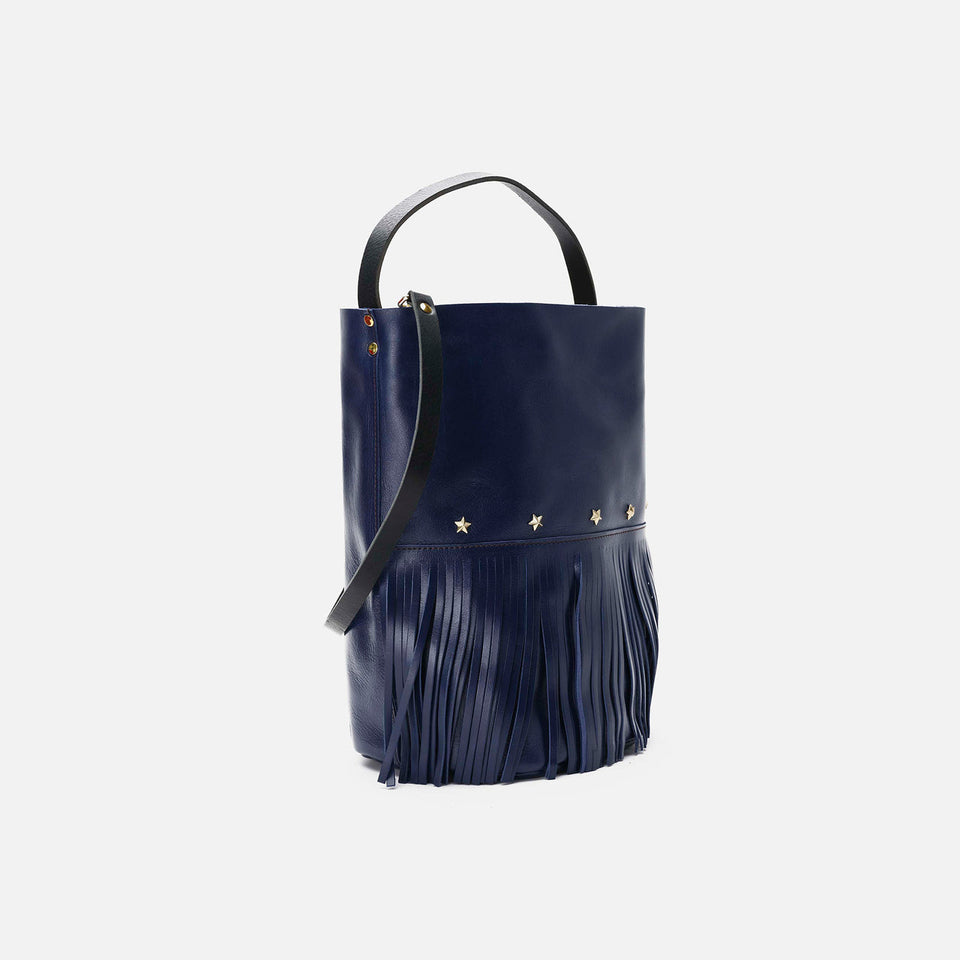 Bucket fringes azul
