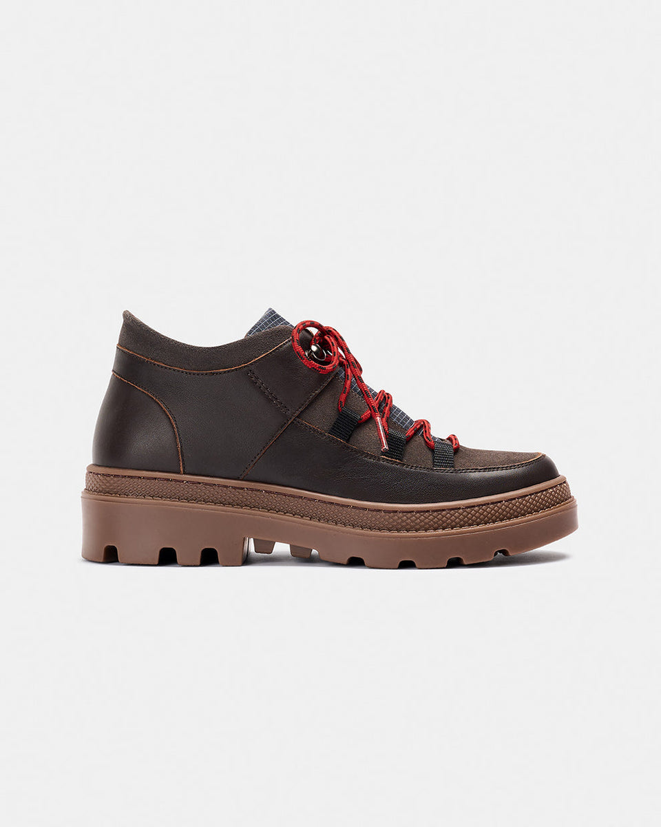 Bota Abra marrón cuadros