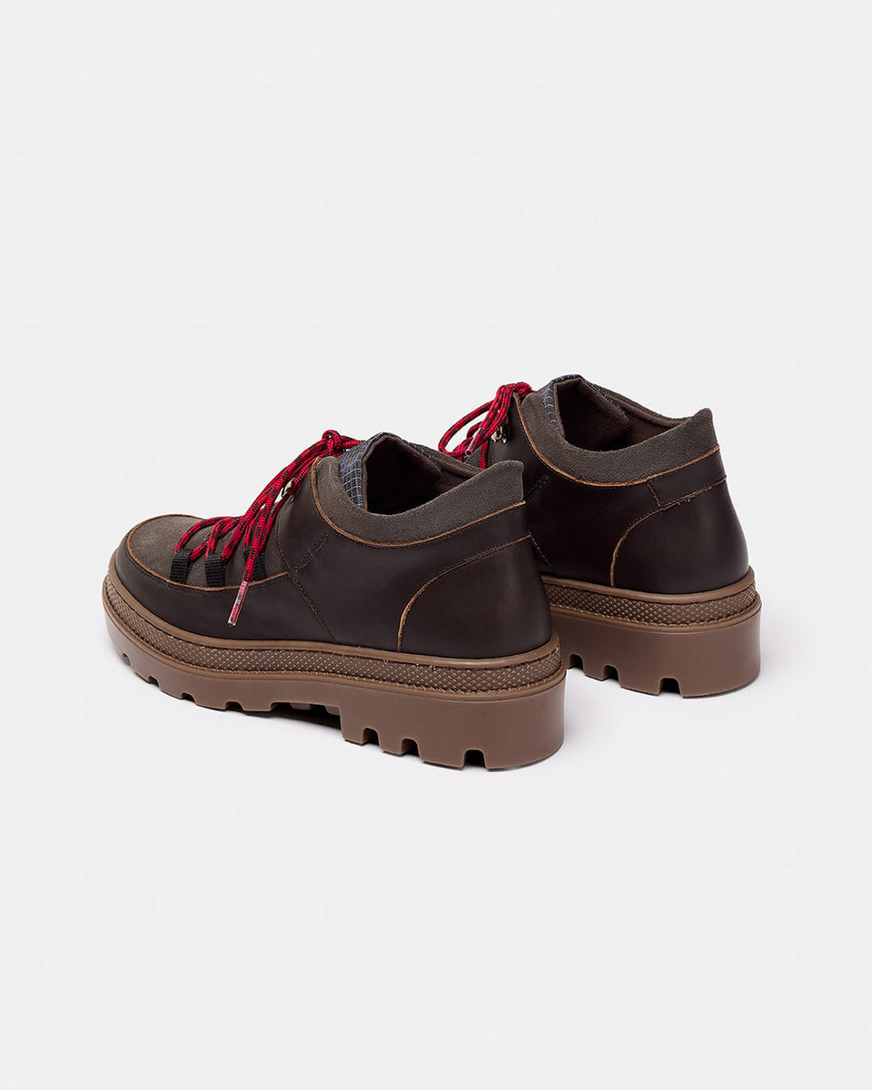 Bota Abra marrón cuadros