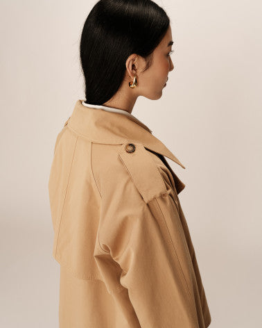 Trench corto camel