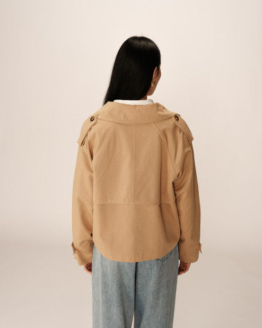 Trench corto camel